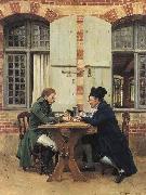 Jean-Louis-Ernest Meissonier The Card Players, oil on canvas